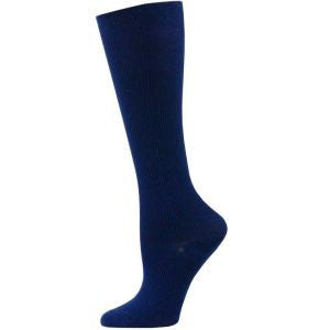Solid Navy Compression Sock  - 01657