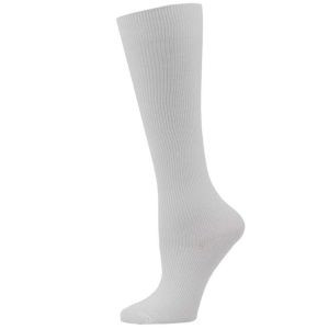 Solid White Compression Sock - 01655