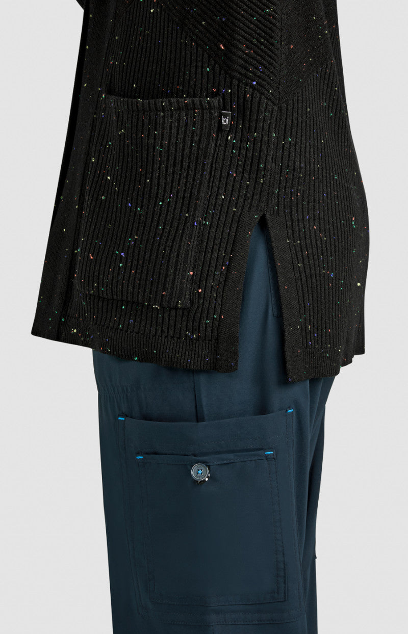 Kori Sweater Black Multi-Color Speckled Dots 463 - SKB