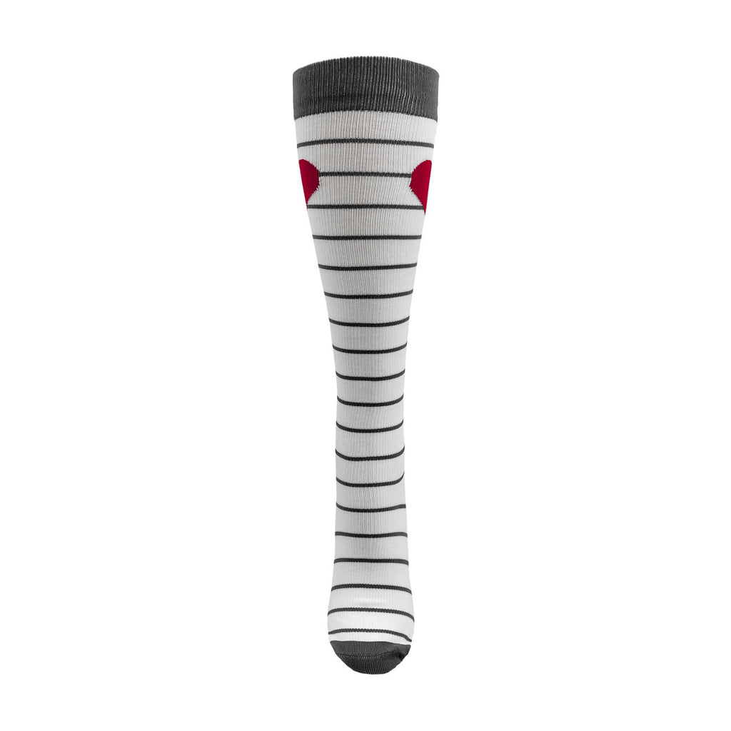 Heart Stripe Fashion Compression Sock - 92312