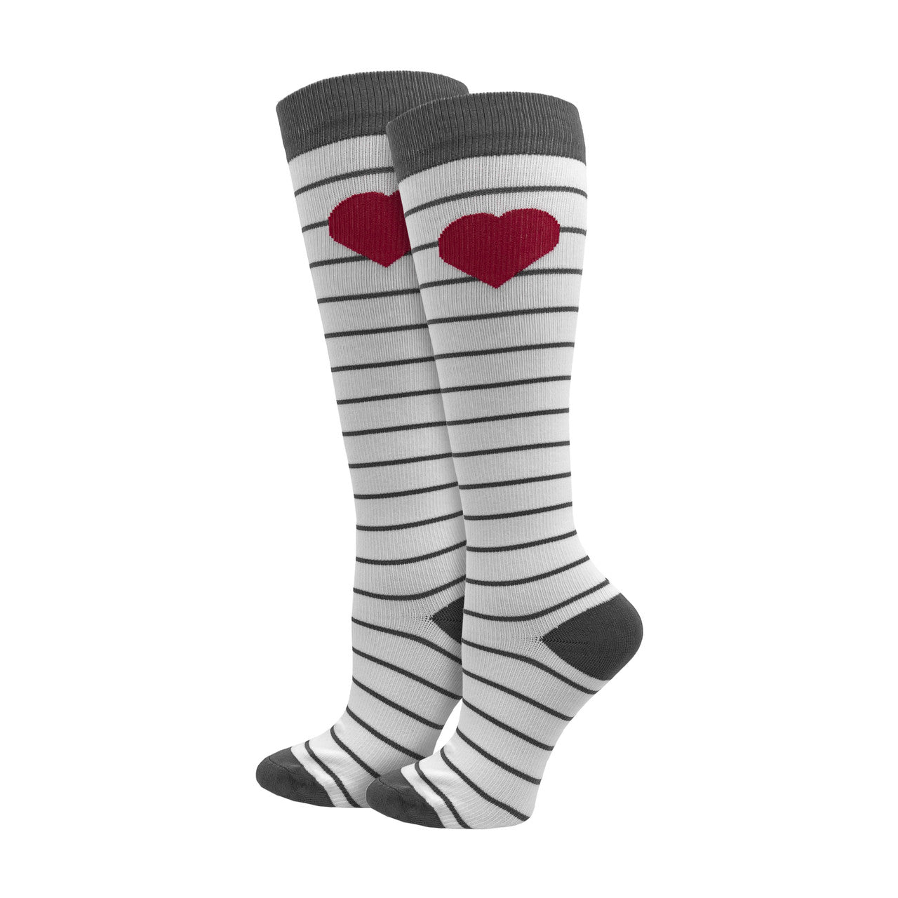 Heart Stripe Fashion Compression Sock - 92312