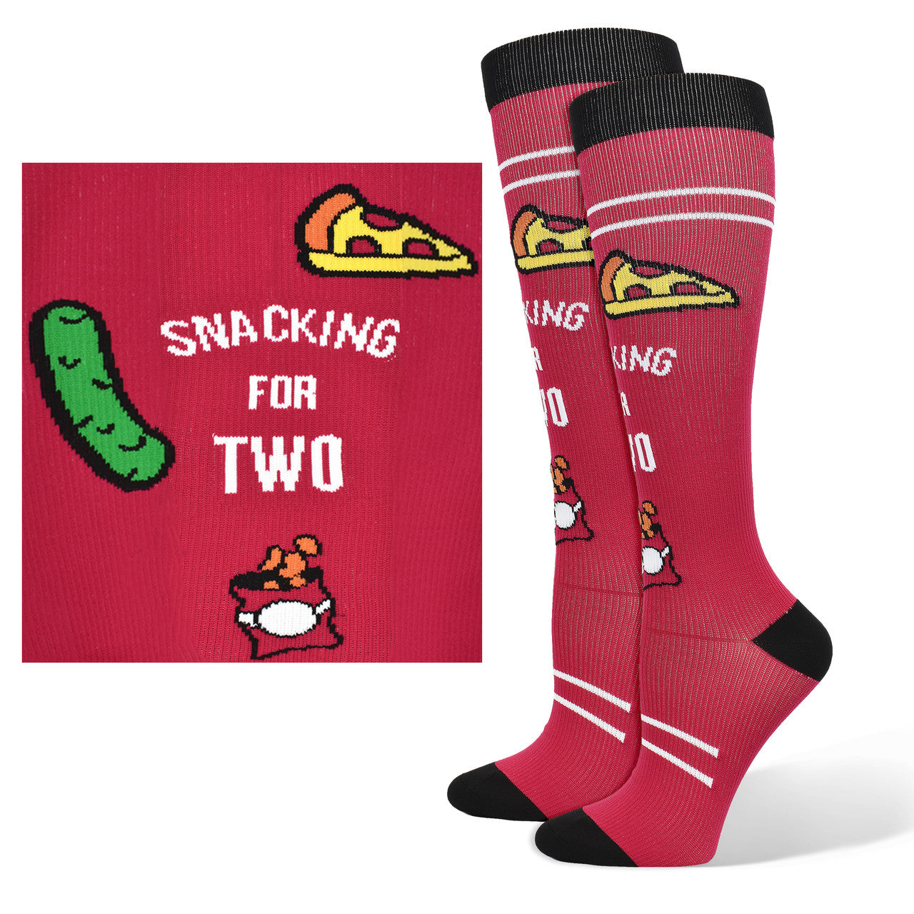 Snacking For Two Fashion Compression Sock-XL - 92033