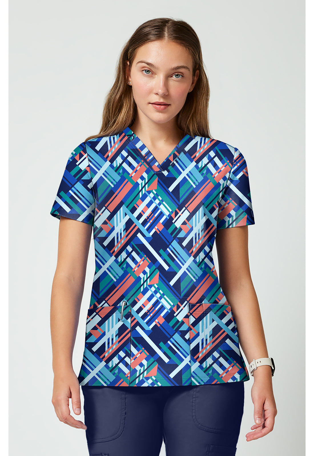 2 Pocket Print Top CK00010