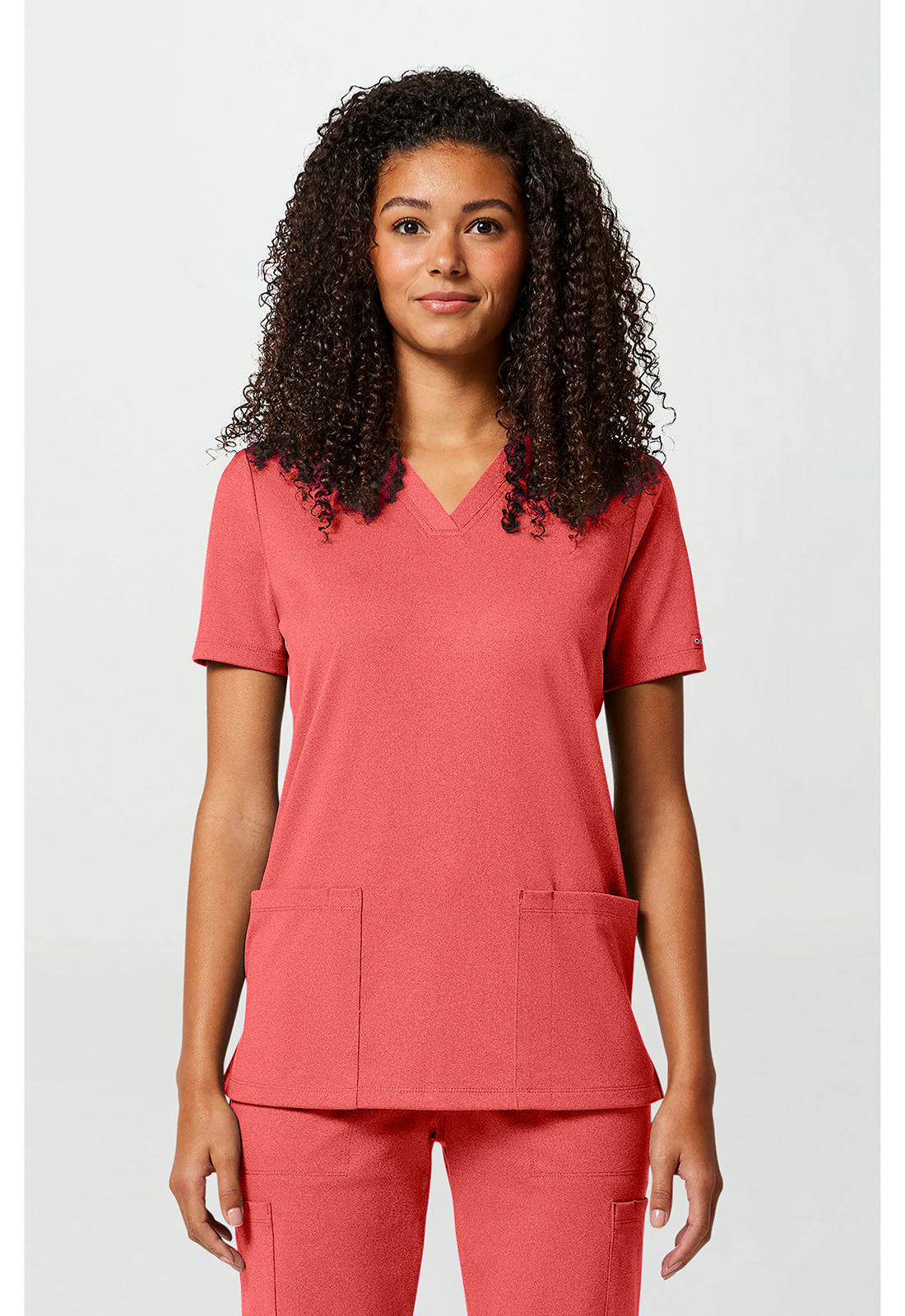 Women's 2-Pocket V-Neck Top in Black