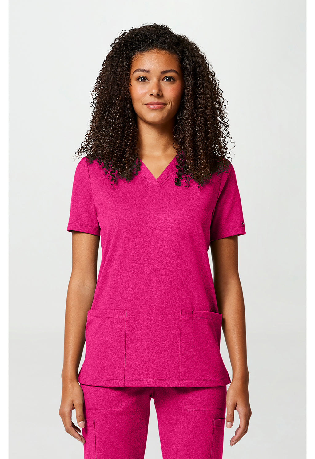 Women's 2-Pocket V-Neck Top in Black