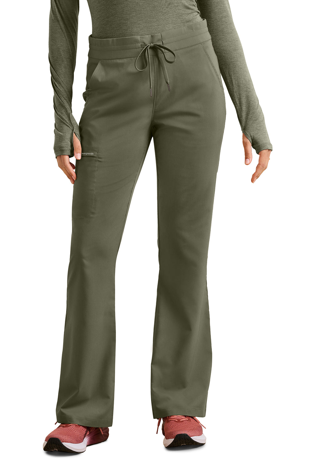 Tessa Mid Rise Drawstring Boot Cut Pant  HH008