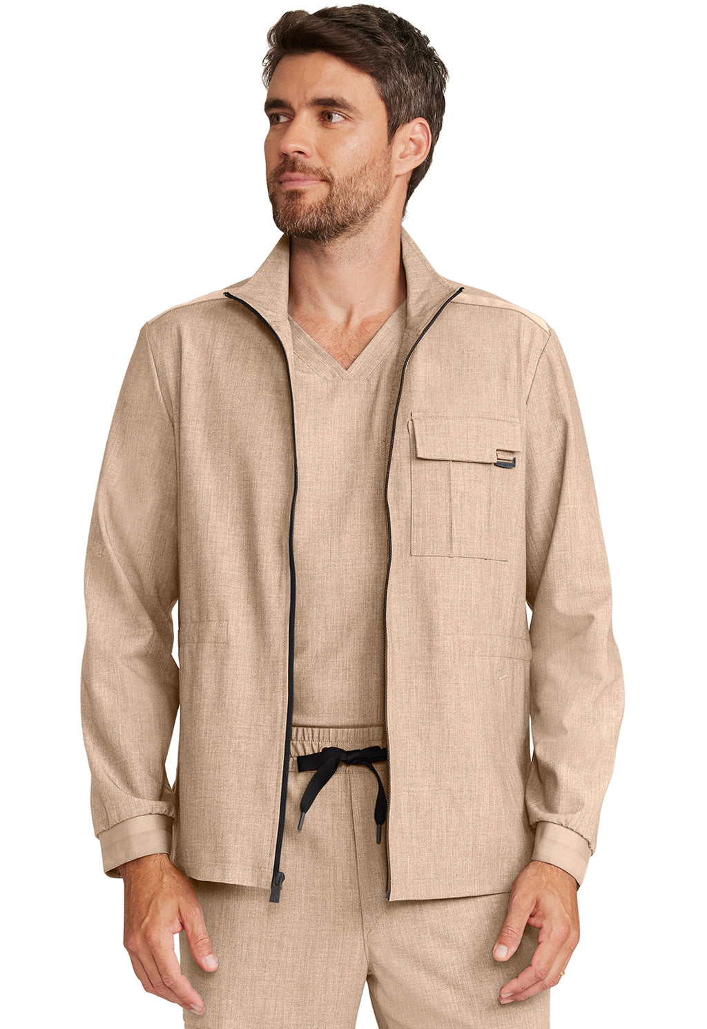 Men's Zip Front Utility Jacket HH361