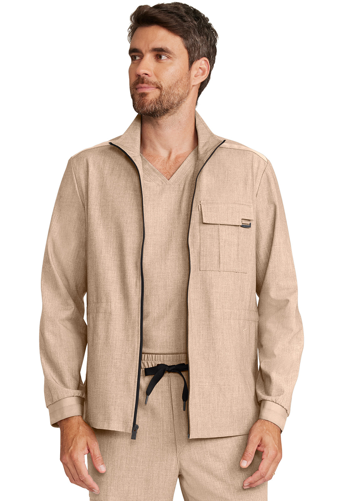 Men's Zip Front Utility Jacket HH361