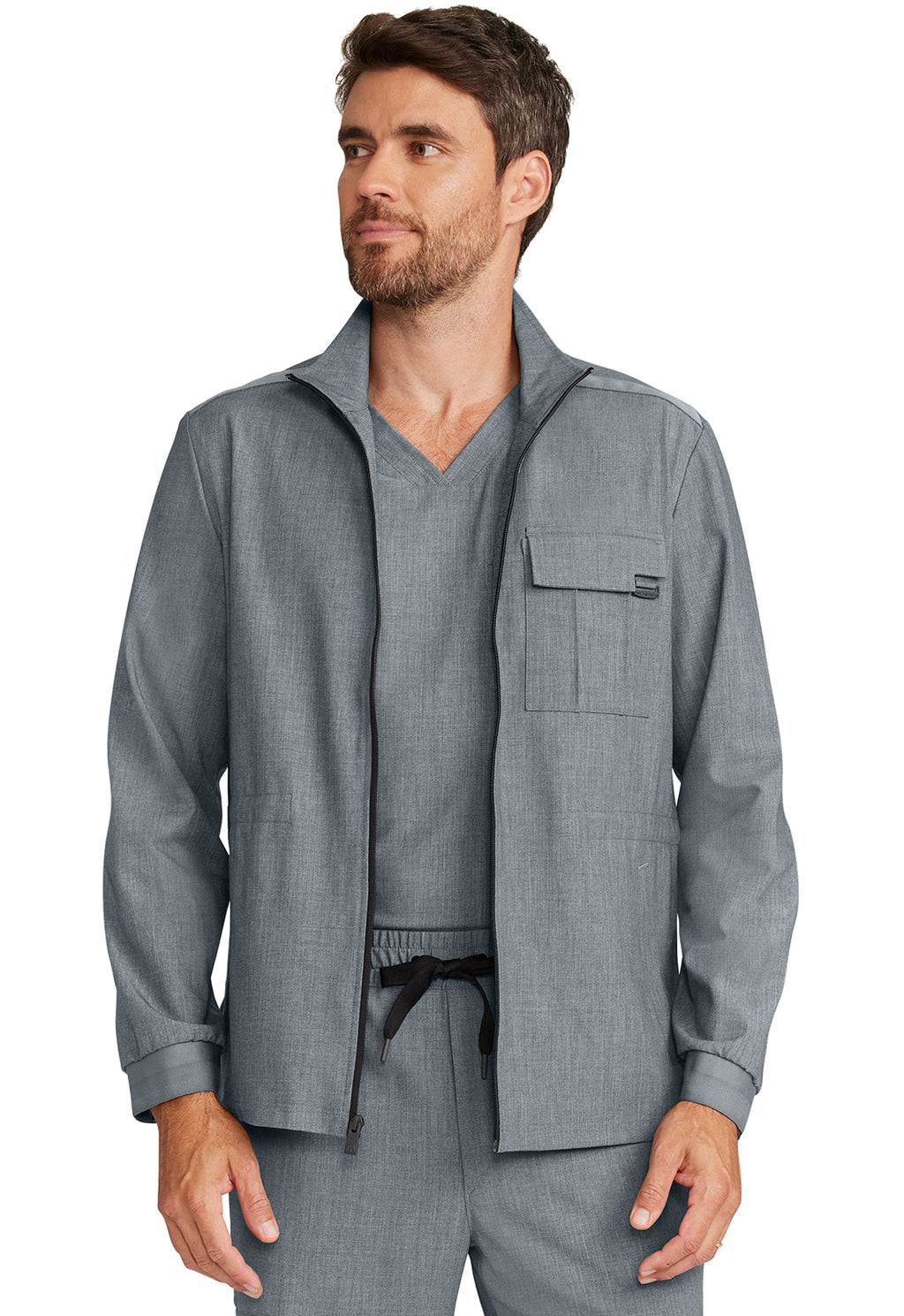 Men's Zip Front Utility Jacket HH361