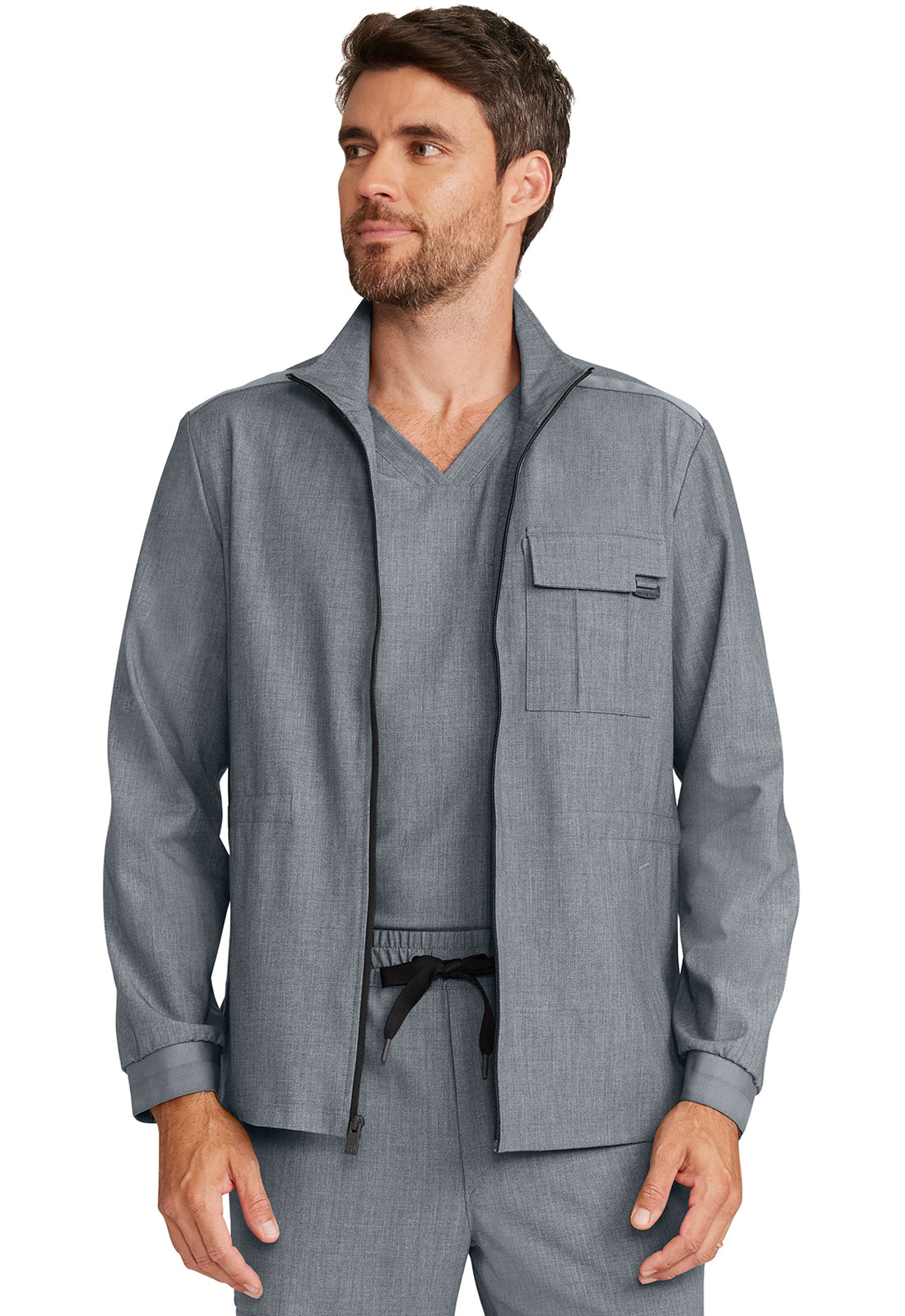 Men's Zip Front Utility Jacket HH361