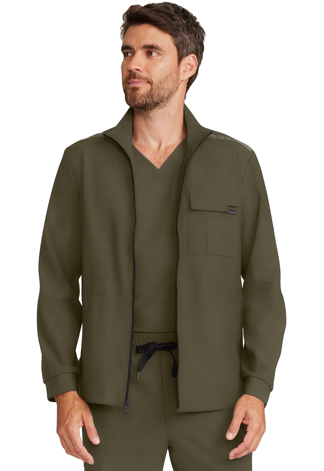 Men's Zip Front Utility Jacket HH361