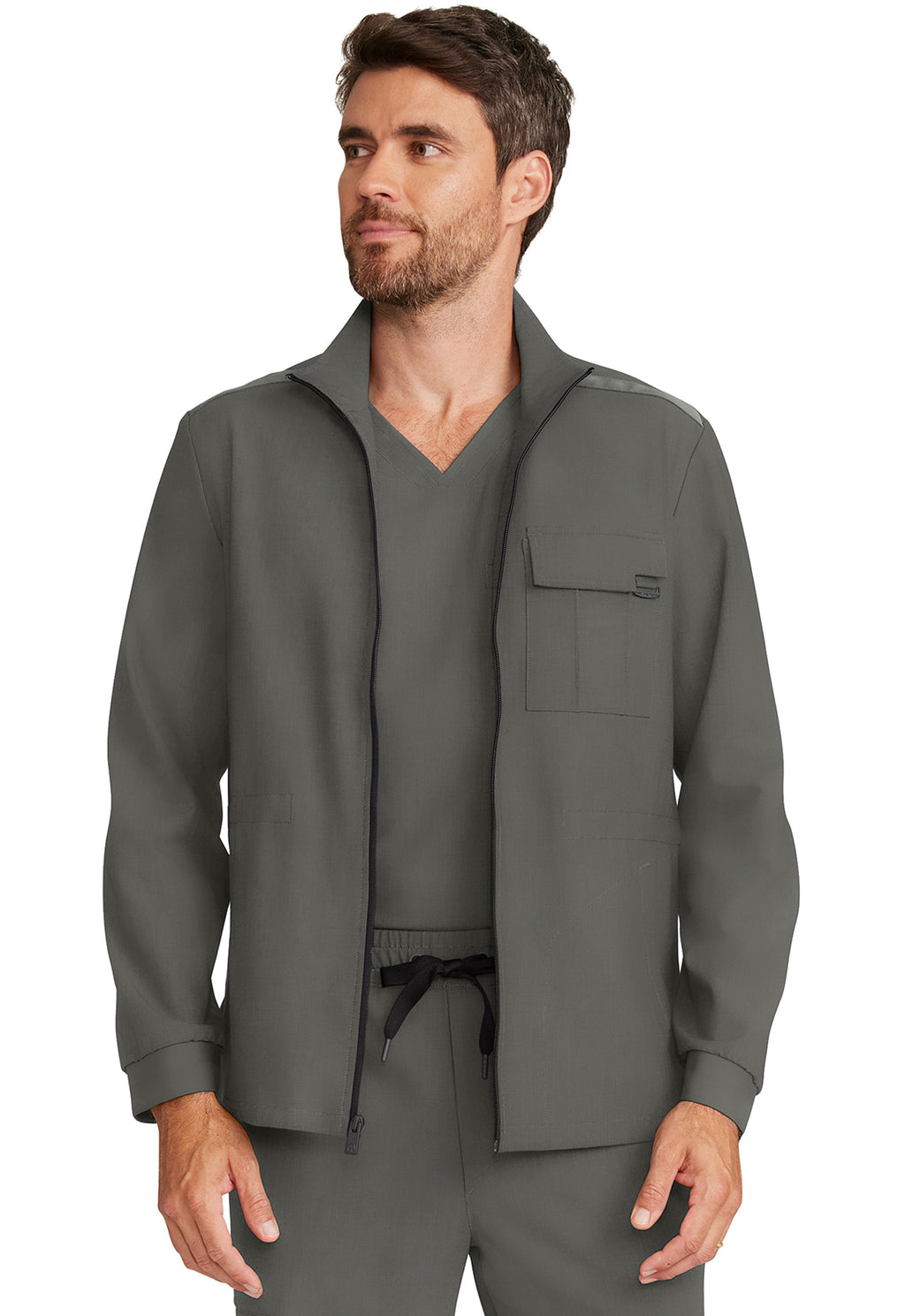 Men's Zip Front Utility Jacket HH361
