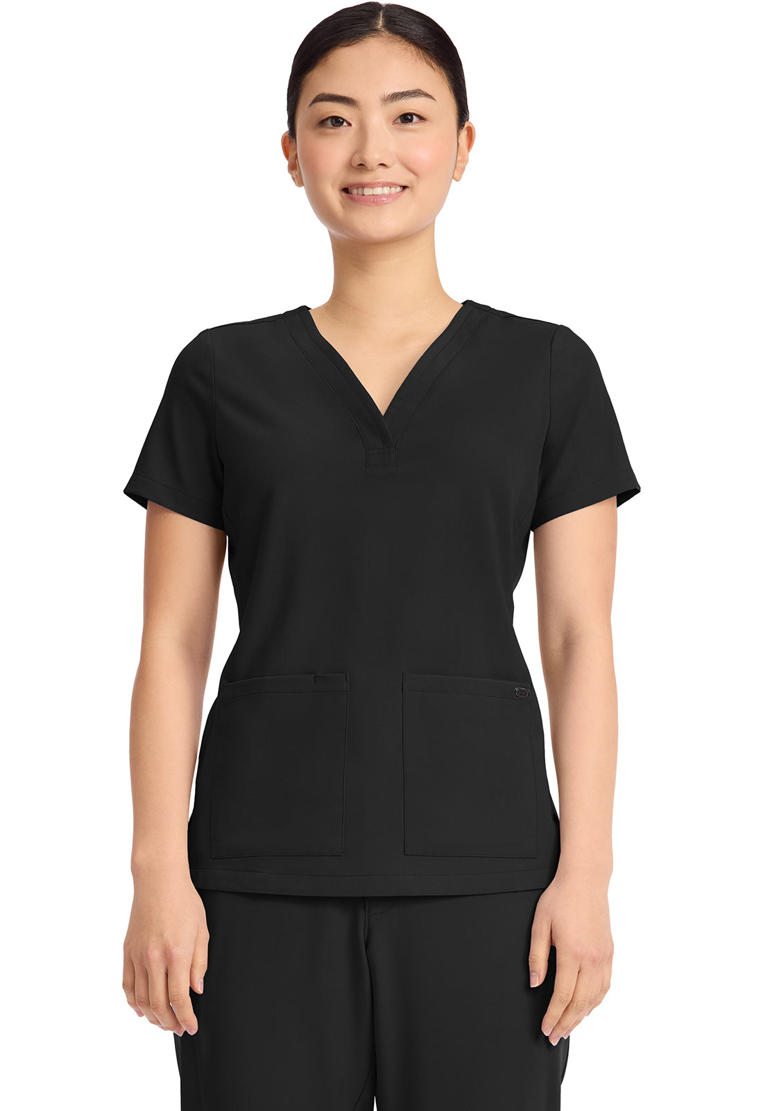 Women's 3-Pocket Y-Neck Top HH751