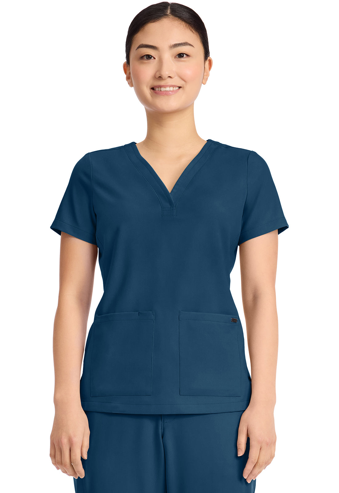 Women's 3-Pocket Y-Neck Top HH751