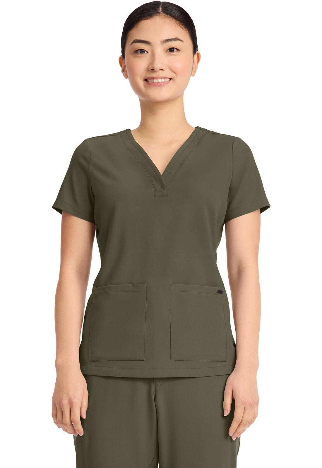 Women's 3-Pocket Y-Neck Top HH751