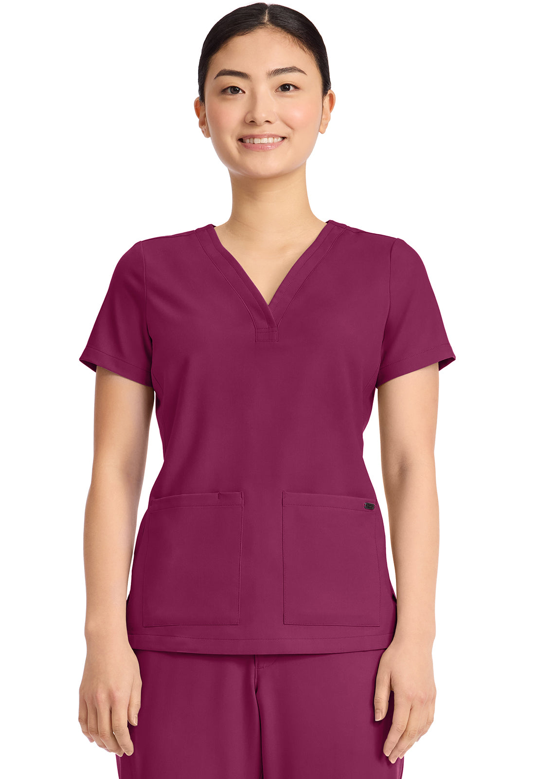 Women's 3-Pocket Y-Neck Top HH751