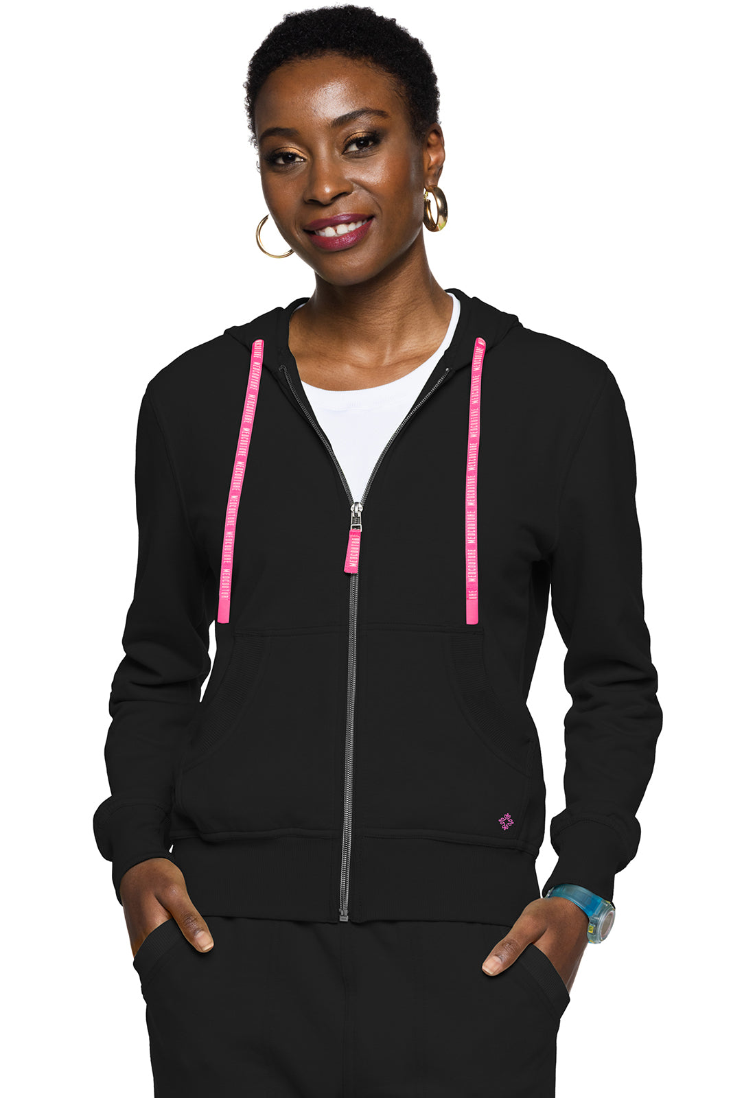 Fleece Zip Front Logo Hoodie  MC316