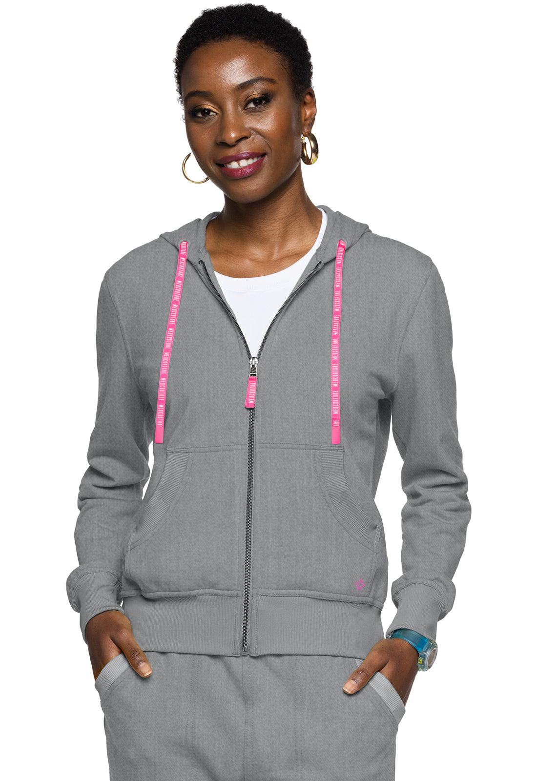Fleece Zip Front Logo Hoodie  MC316