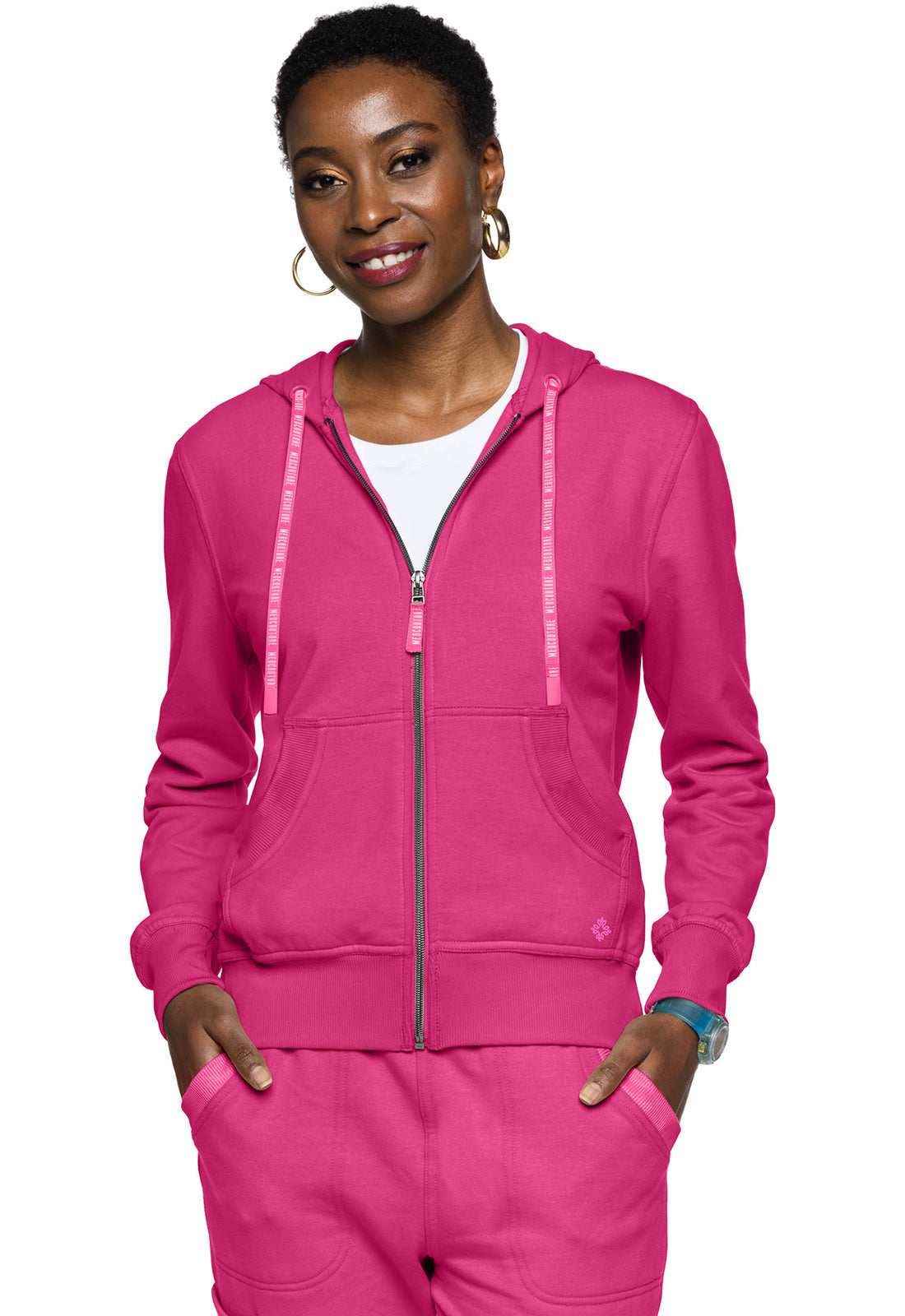 Fleece Zip Front Logo Hoodie  MC316