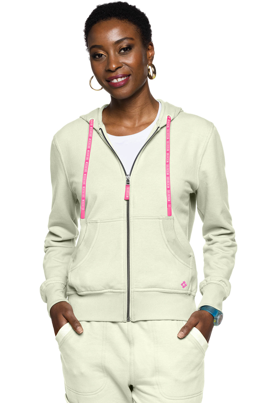 Fleece Zip Front Logo Hoodie  MC316