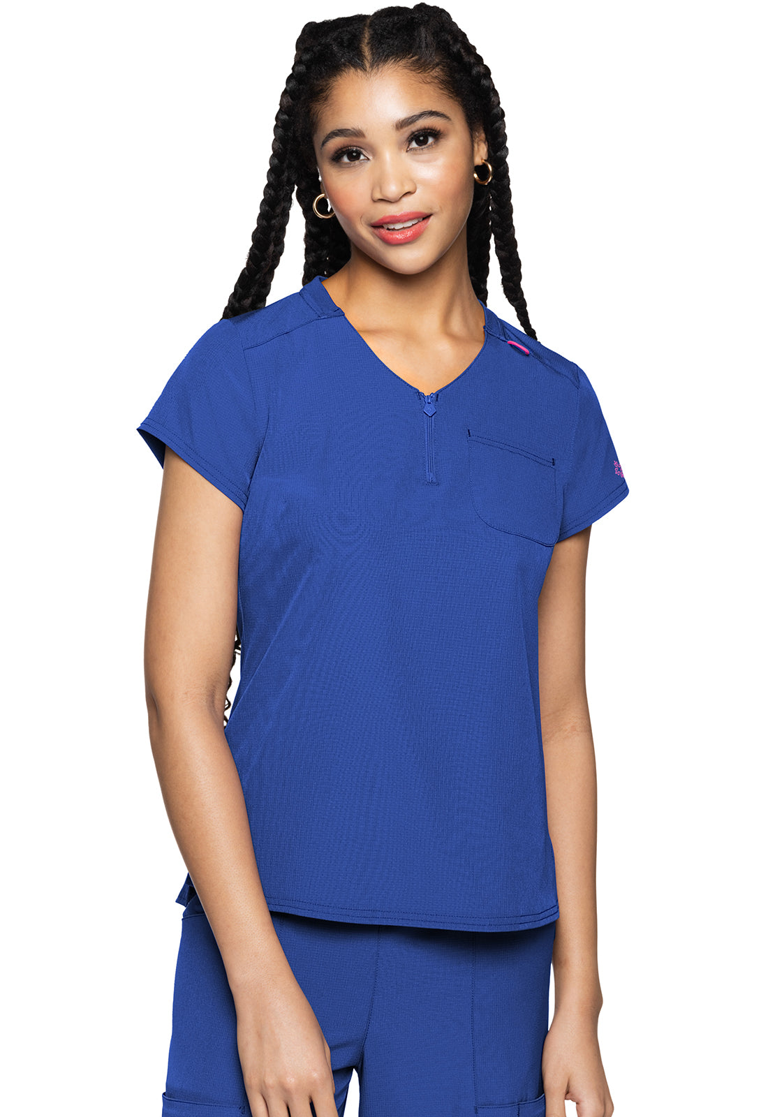 Quarter Zip V-Neck Tuckable Top MC705