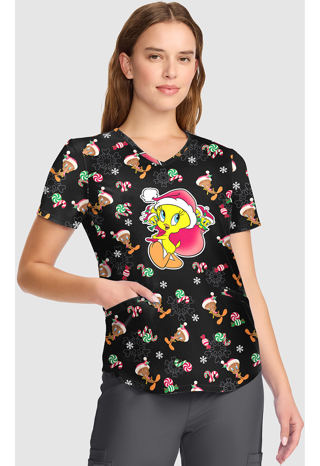V-Neck Print Top TF737