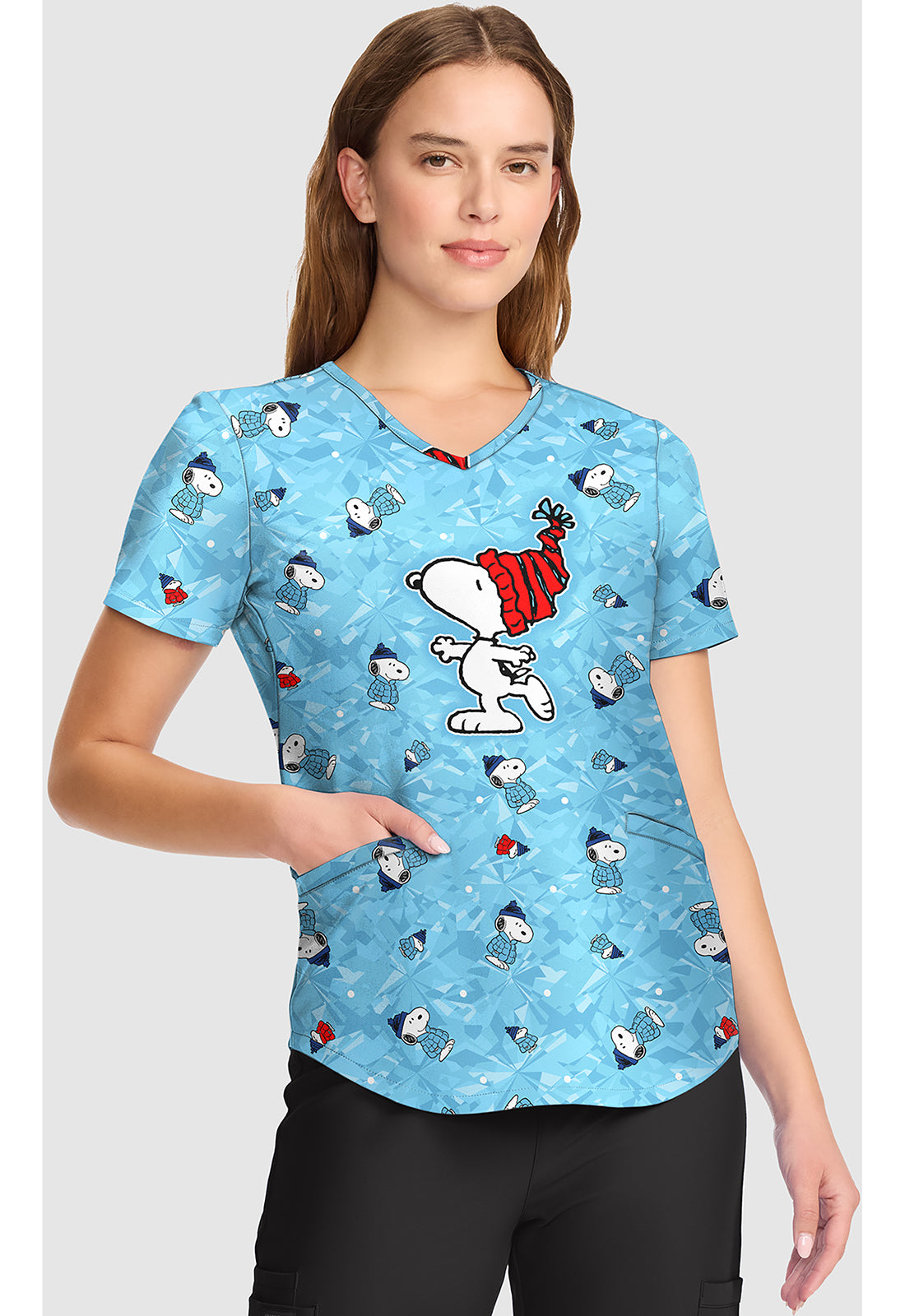 V-Neck Print Top TF737