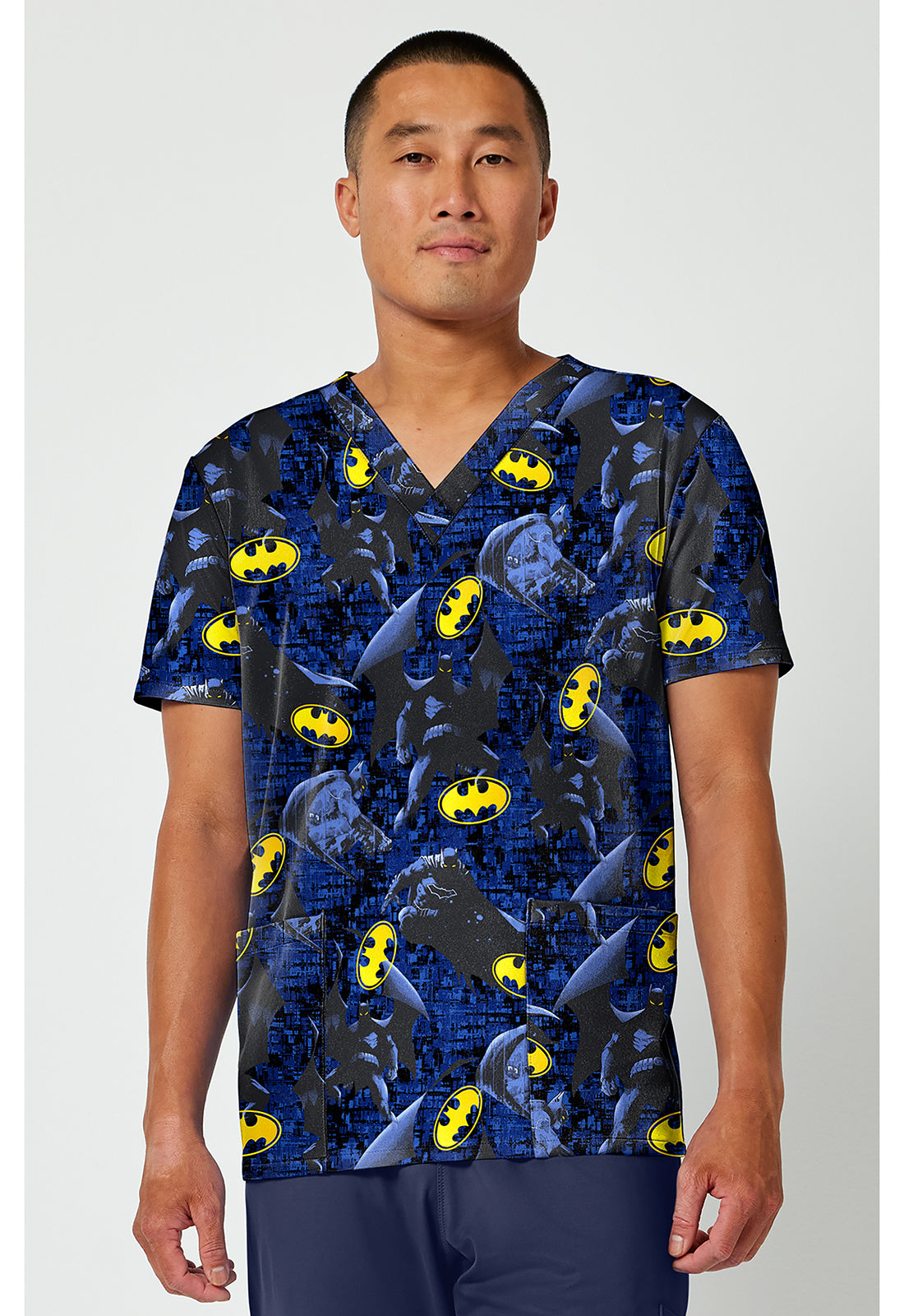 Men's Print V-Neck Top TF788