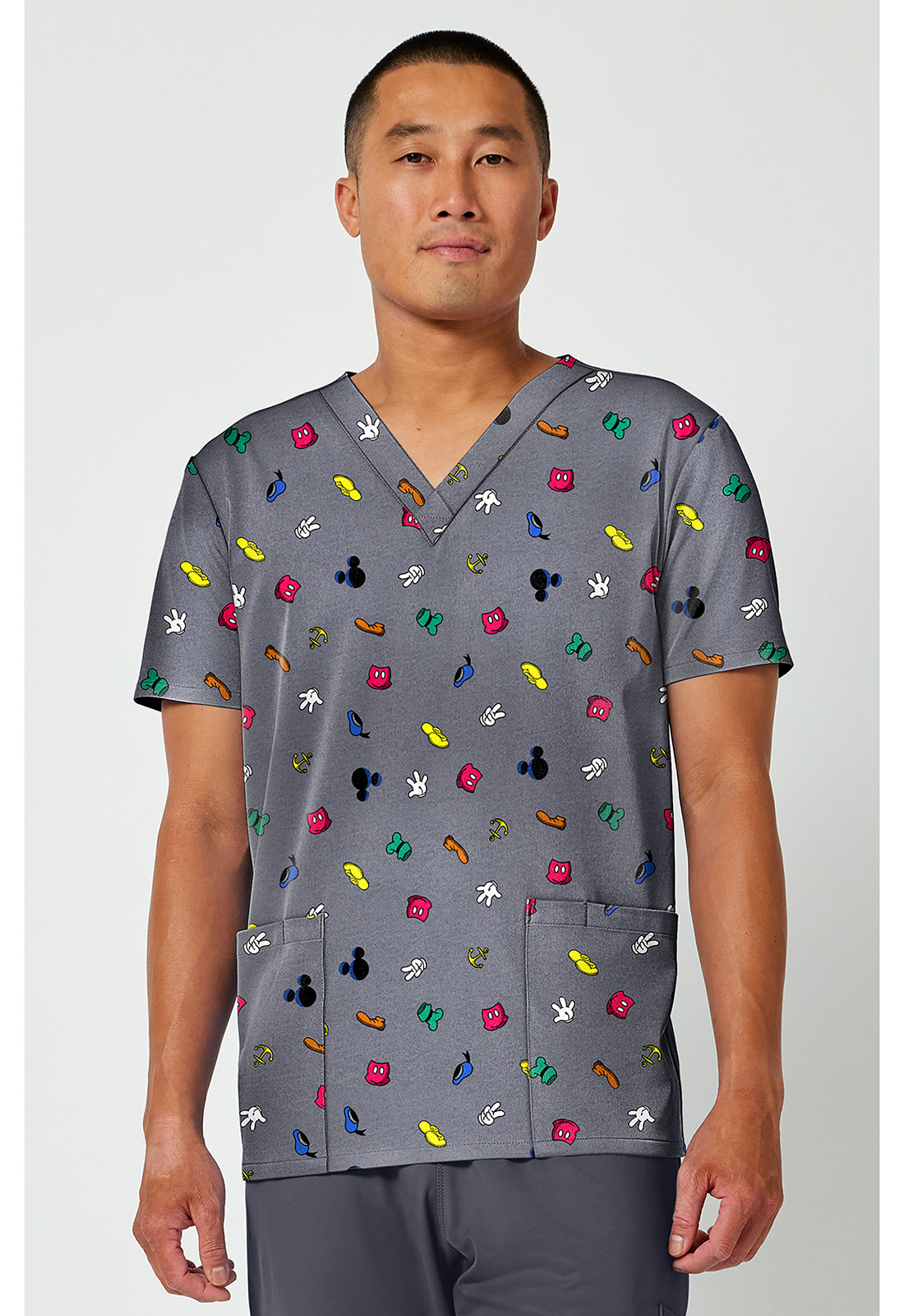 Men's Print V-Neck Top TF788