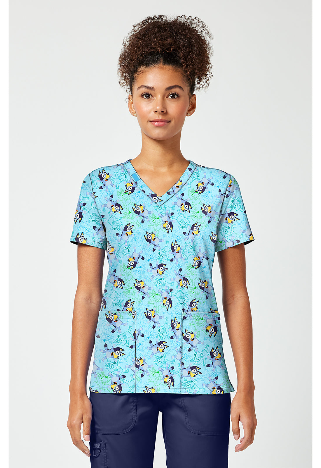 Print V-Neck Top TF796