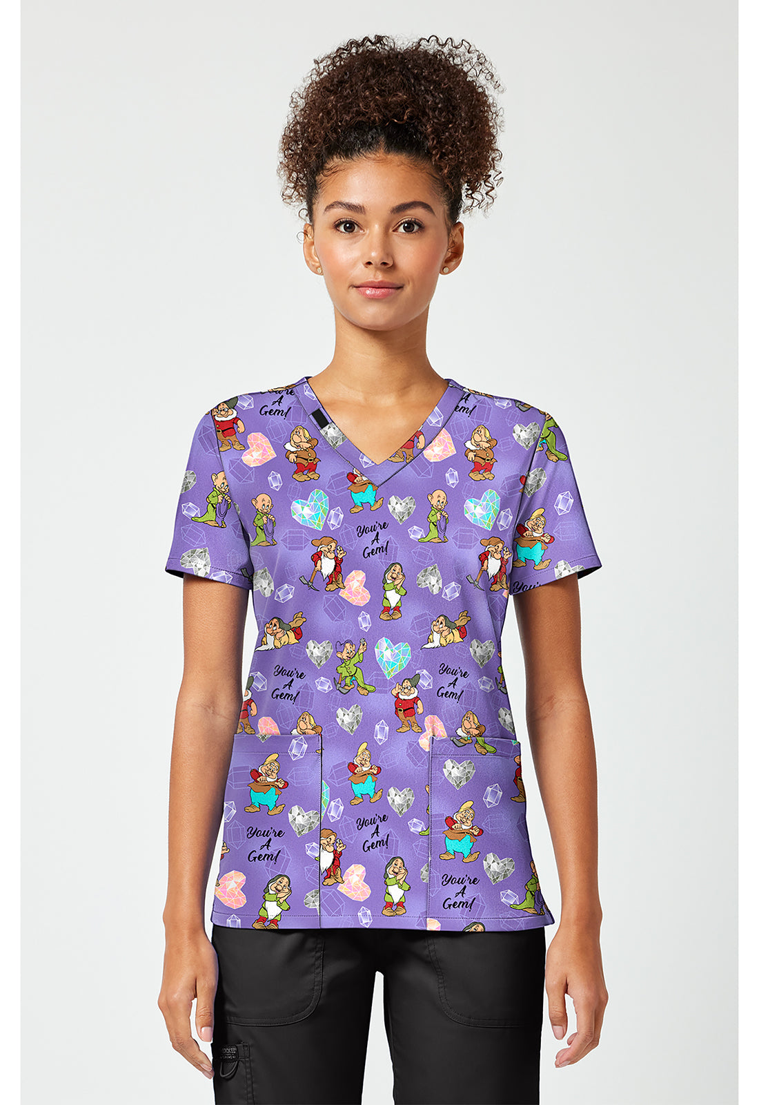 Print V-Neck Top TF796
