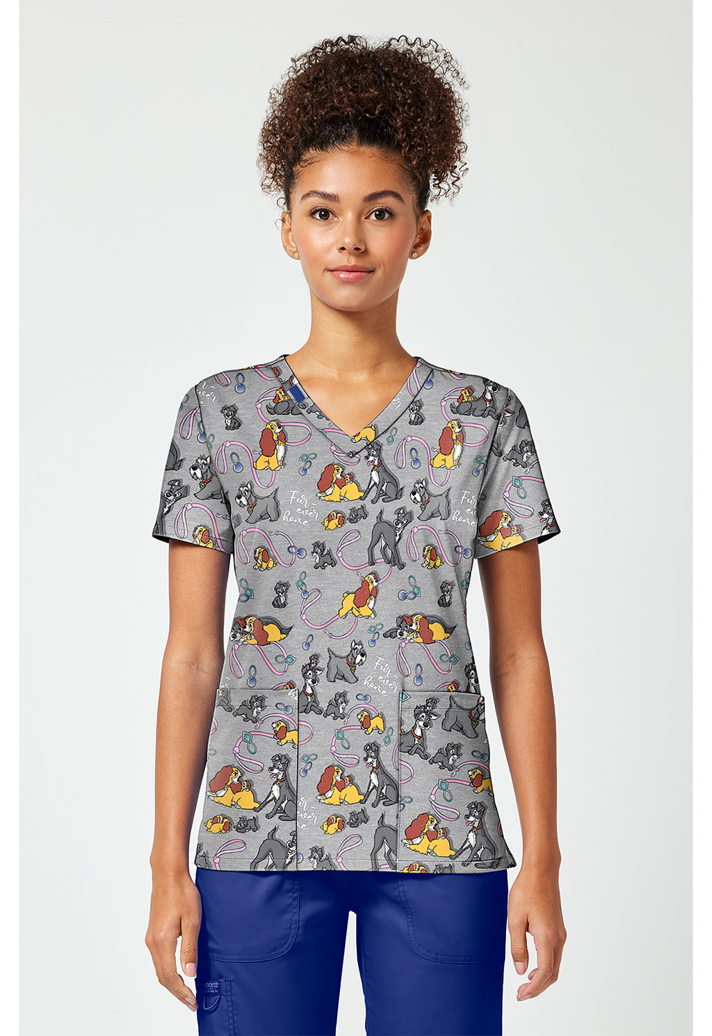 Print V-Neck Top TF796