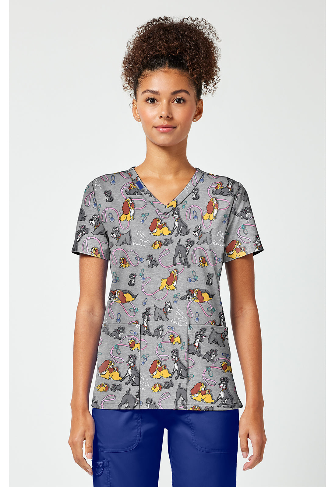 Print V-Neck Top TF796