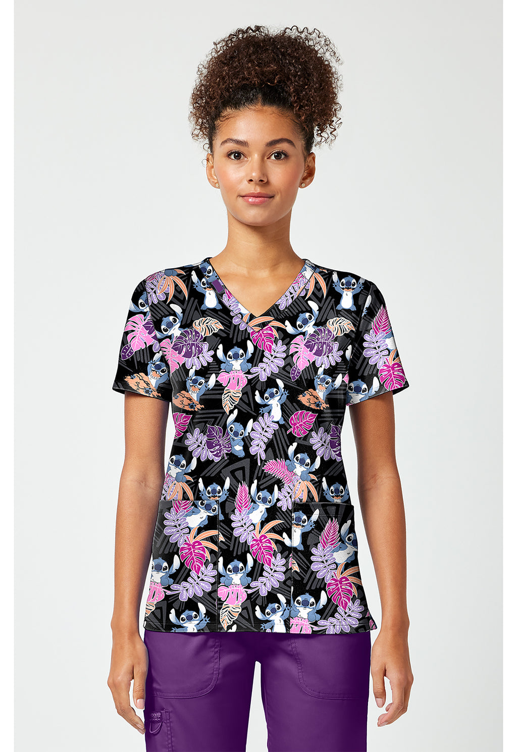 Print V-Neck Top TF796