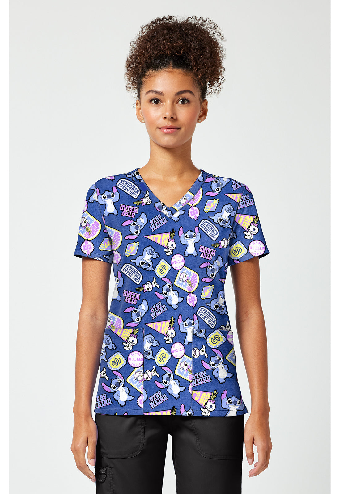 Print V-Neck Top TF796