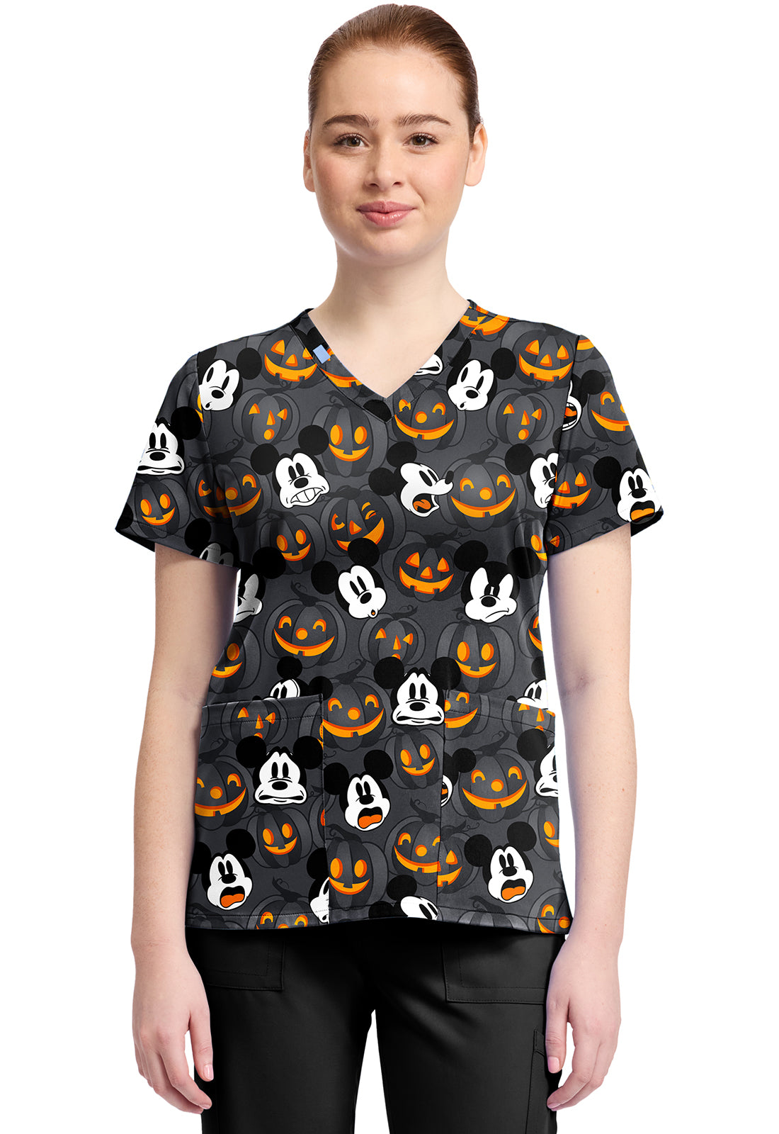 Print V-Neck Top TF796