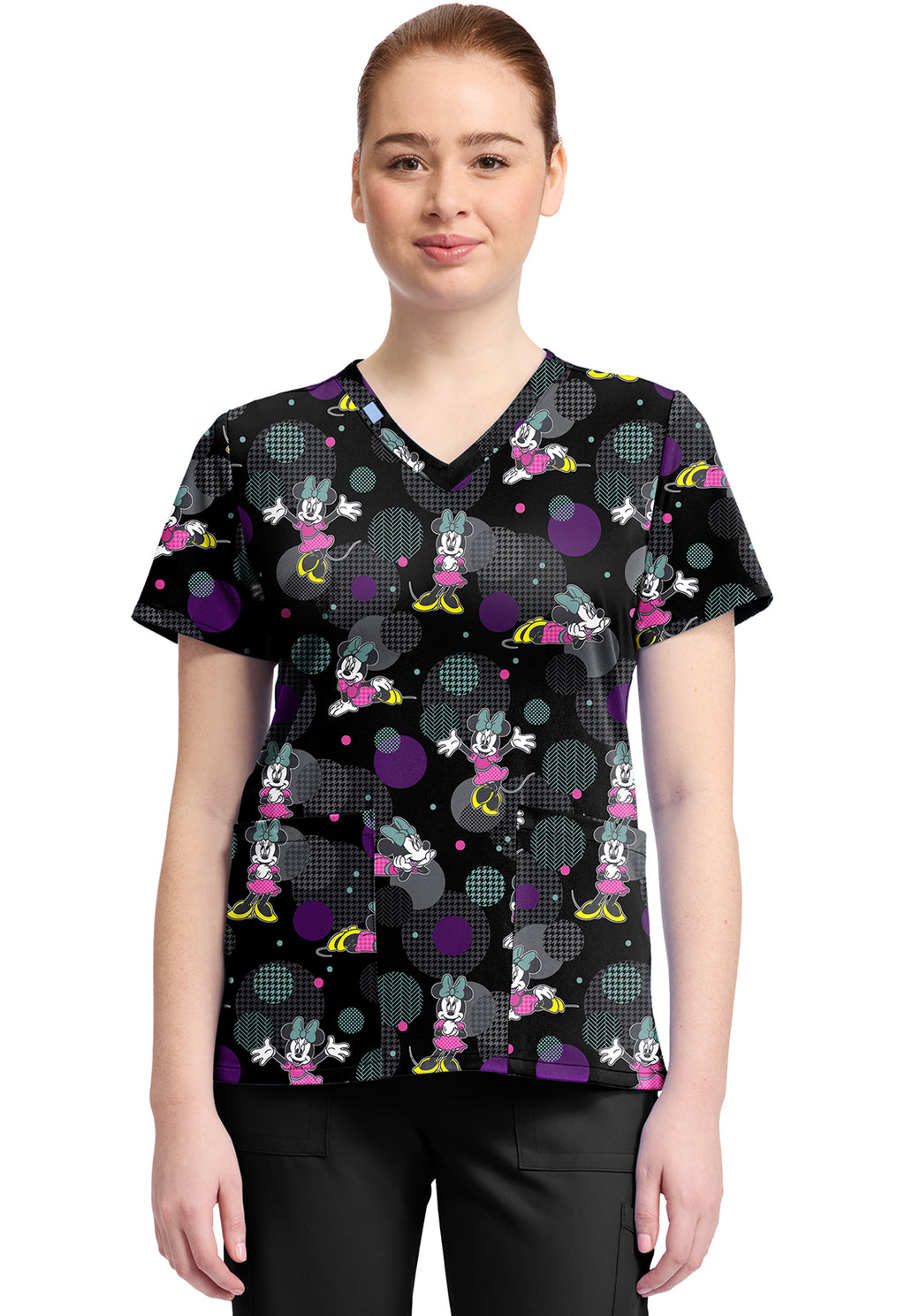 Print V-Neck Top TF796