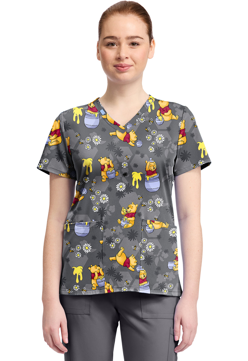 Print V-Neck Top TF796