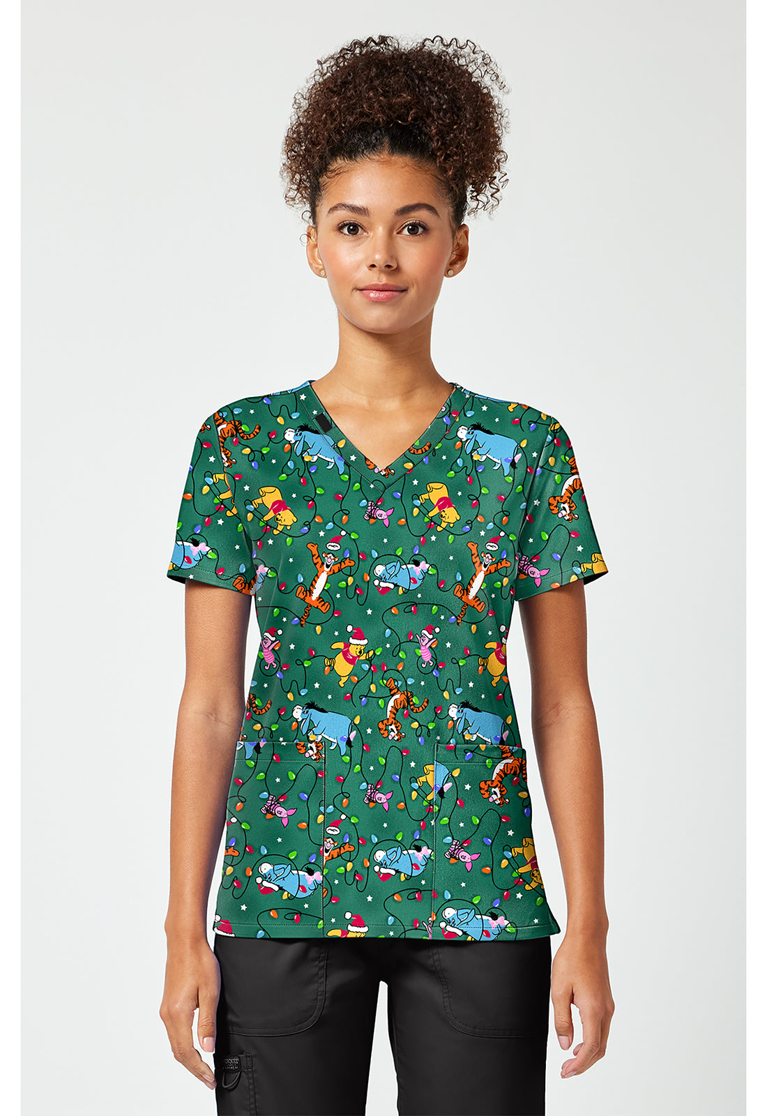 Print V-Neck Top TF796