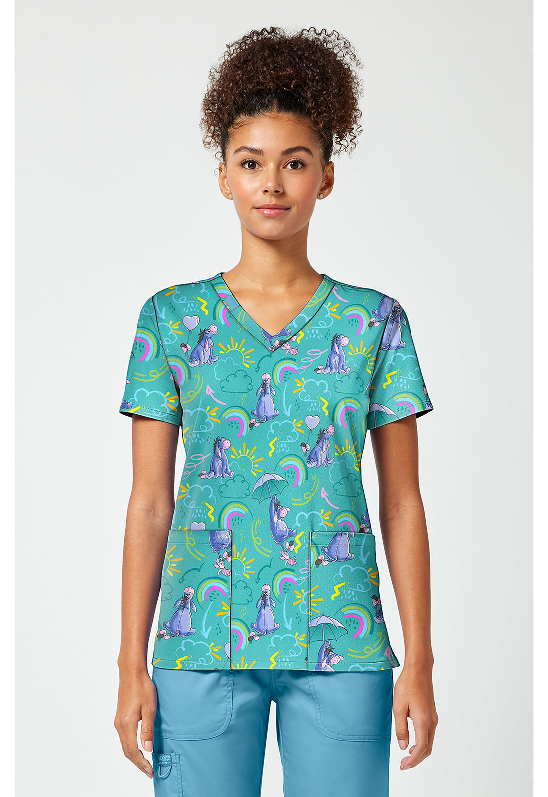 Print V-Neck Top TF796