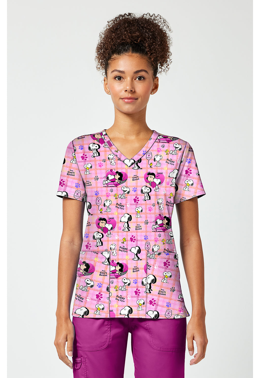 Print V-Neck Top TF796