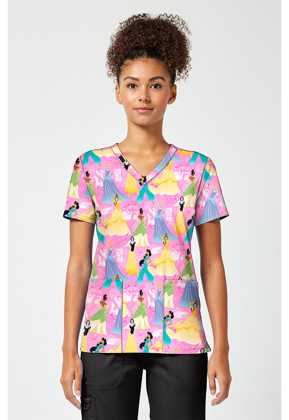 Print V-Neck Top TF796