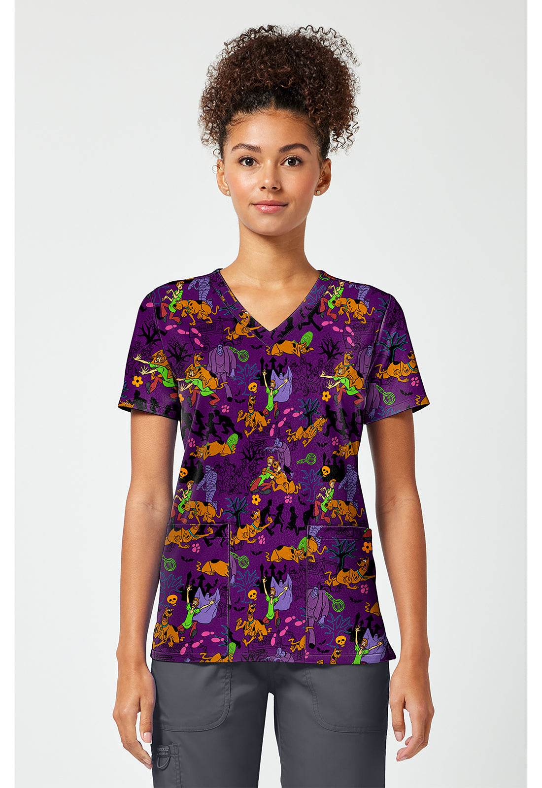 Print V-Neck Top TF796
