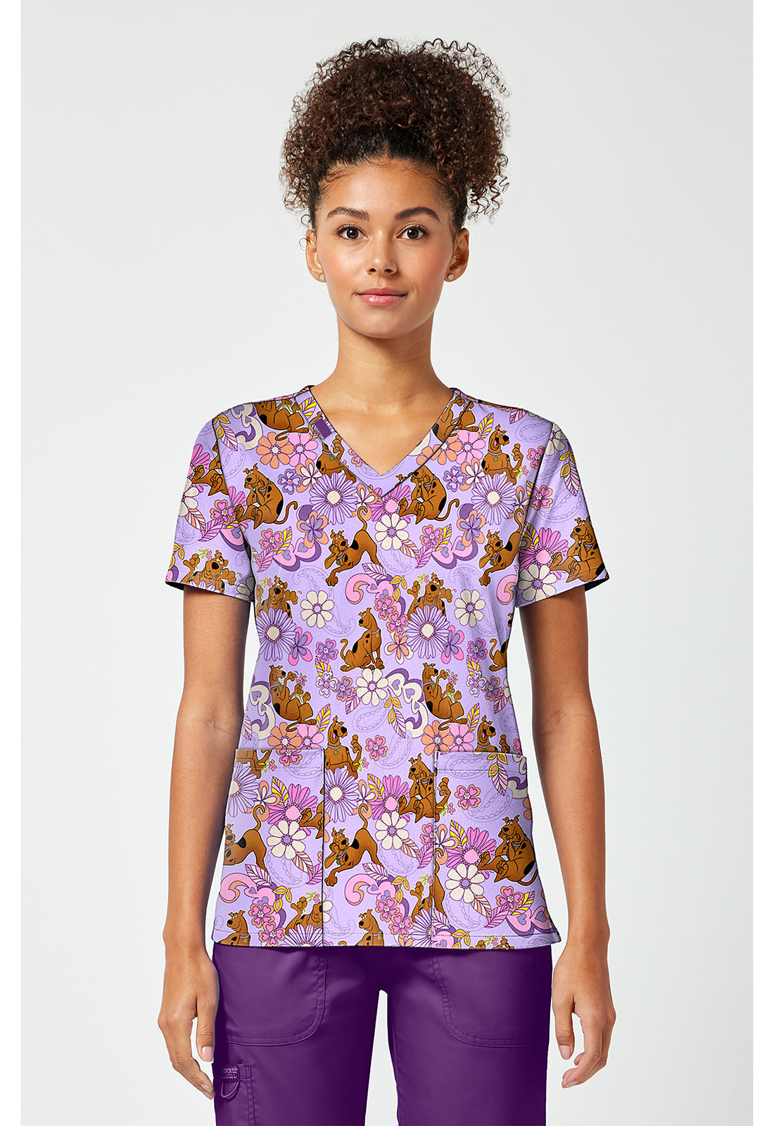 Print V-Neck Top TF796