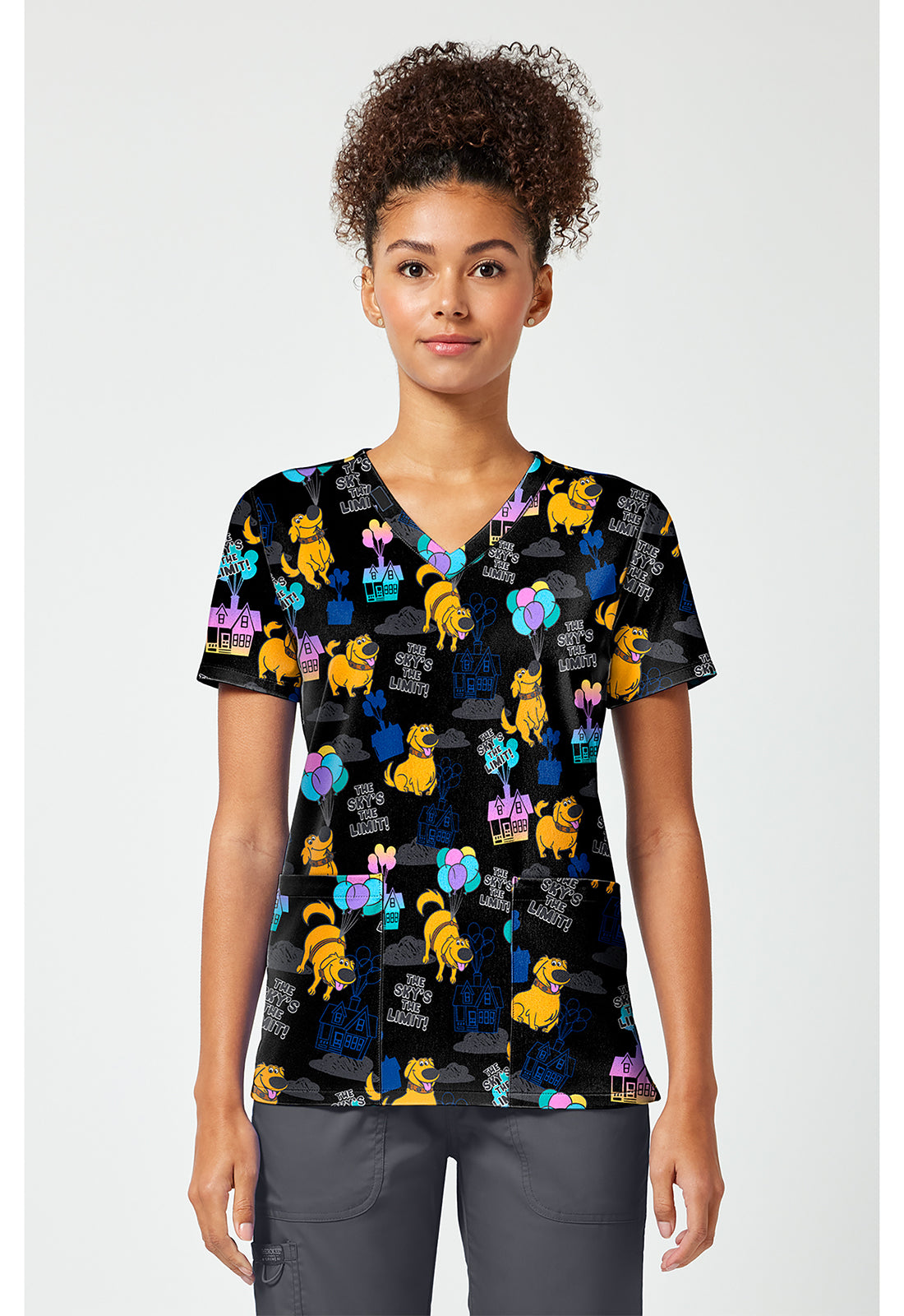 Print V-Neck Top TF796