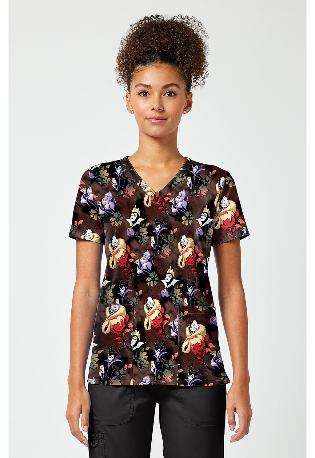 Print V-Neck Top TF796