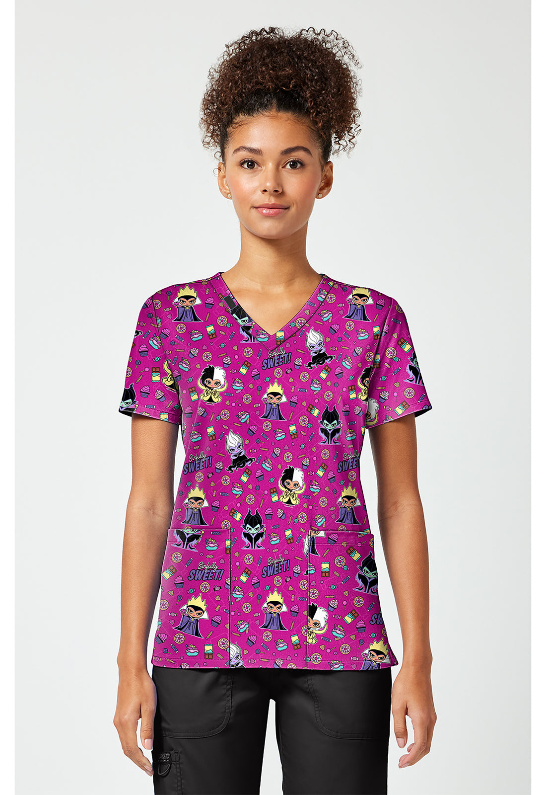 Print V-Neck Top TF796