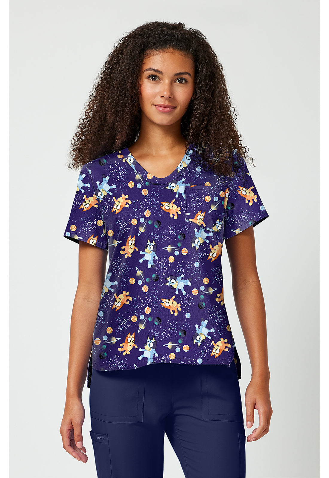 Print V-Neck Top TF 797