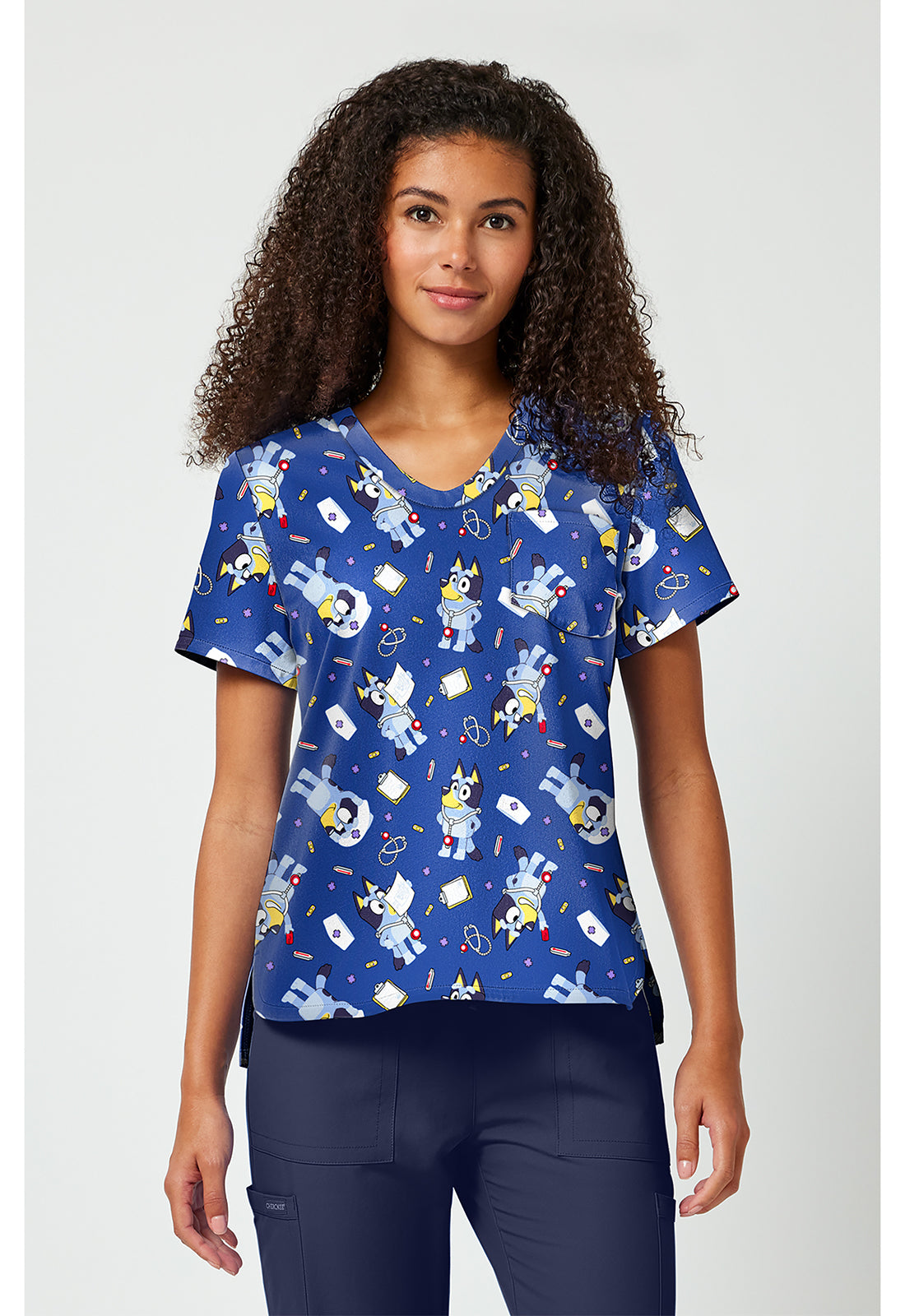Print V-Neck Top TF 797