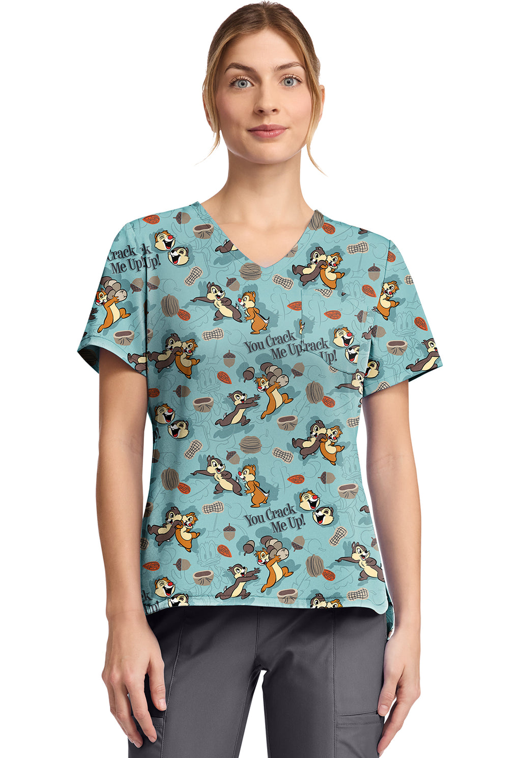 Print V-Neck Top TF 797